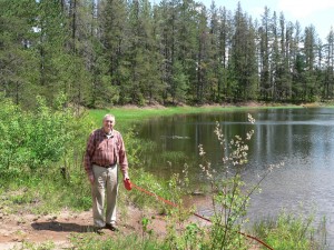 Fred Rydholm at Anderson Lake on the Yellow Dog Plains.